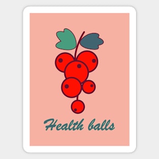 Health Red Ribes balls Magnet